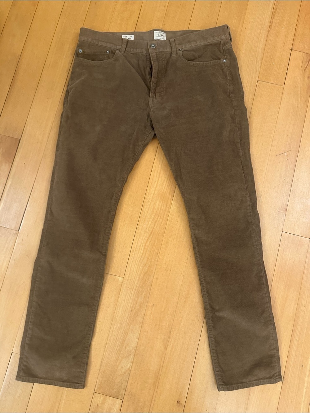 J.Crew Men's Brown Corduroy Pants 30X32 Slim